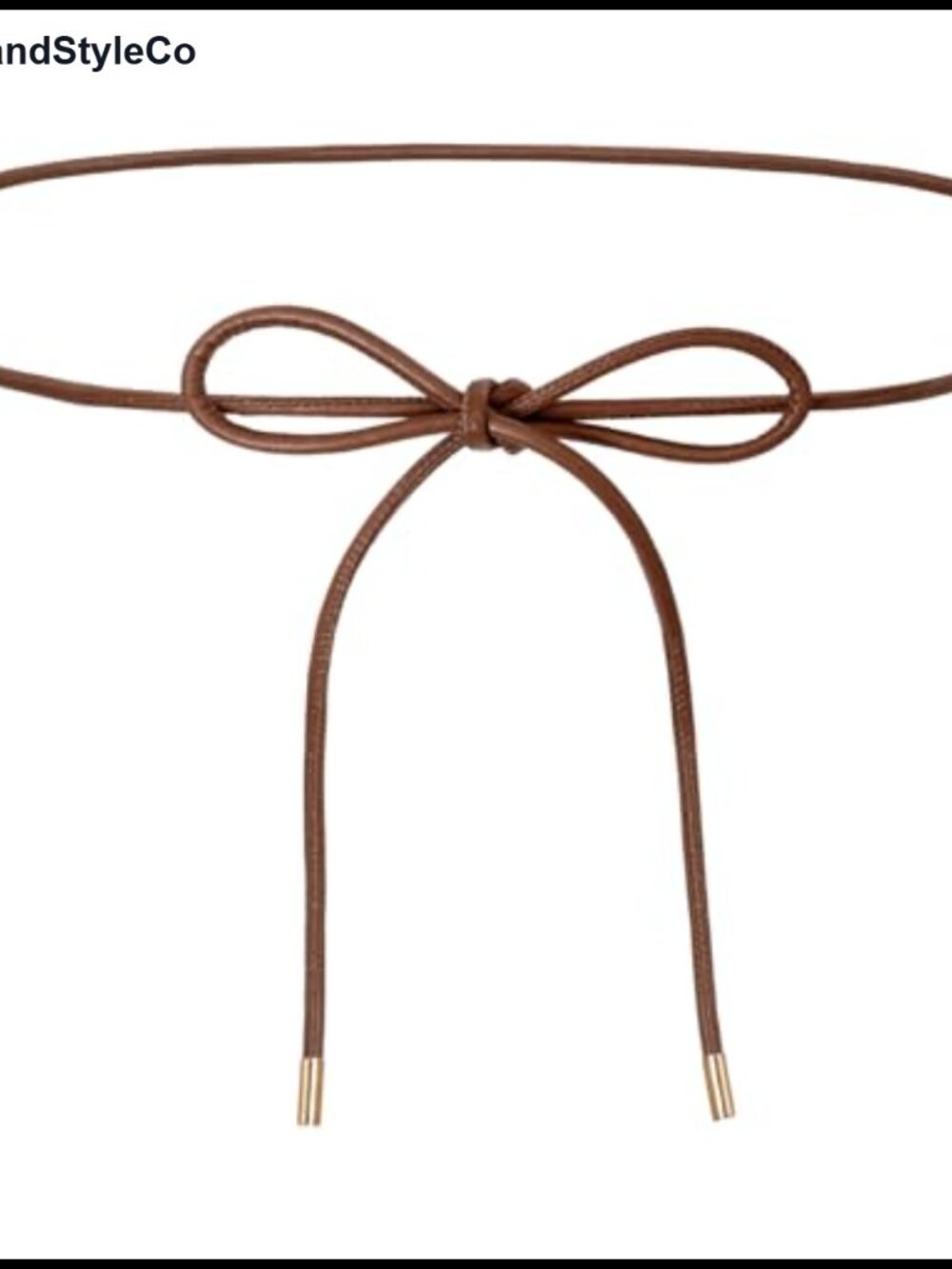 HIQUACC Women's PU Leather Skinny Waist Belt Thin Knotted Waist Rope